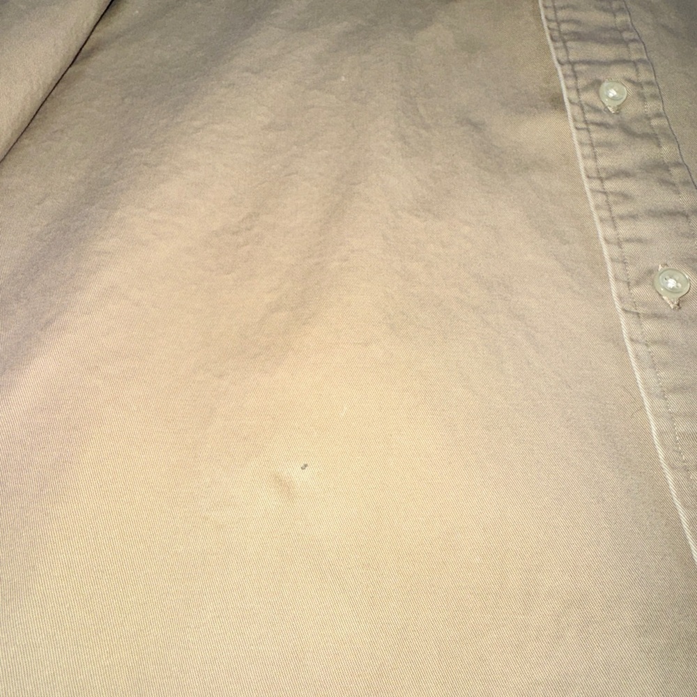 Polo by Ralph Lauren Khaki Button-Down Oxford Shirt with Embroidered Pony - Picture 3 of 3